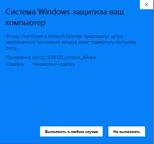 Кнопка «Выполнить в любом случае» на Windows 10
